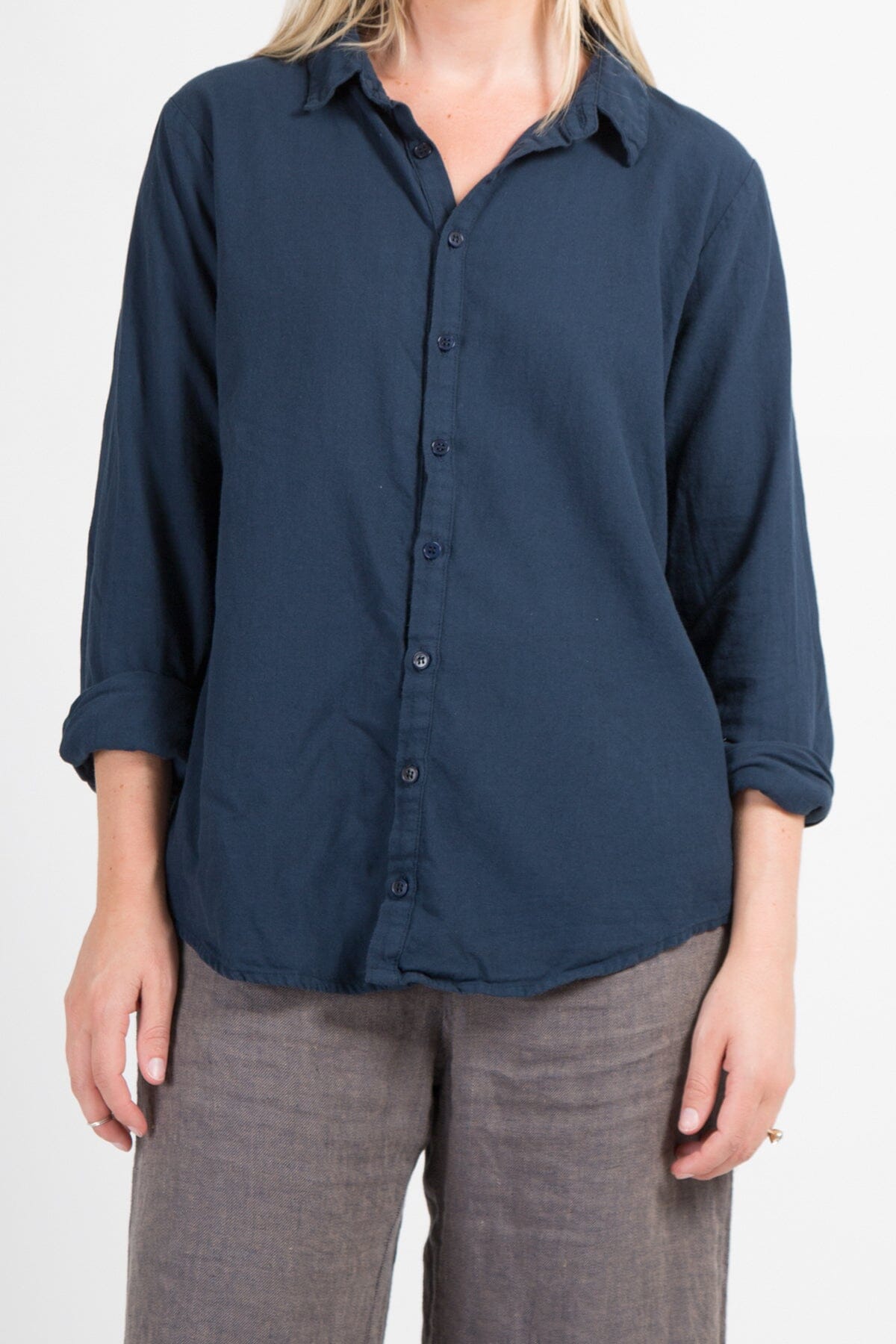 Romy - Textured Cotton A2 - Cottons CP Shades navy 4269