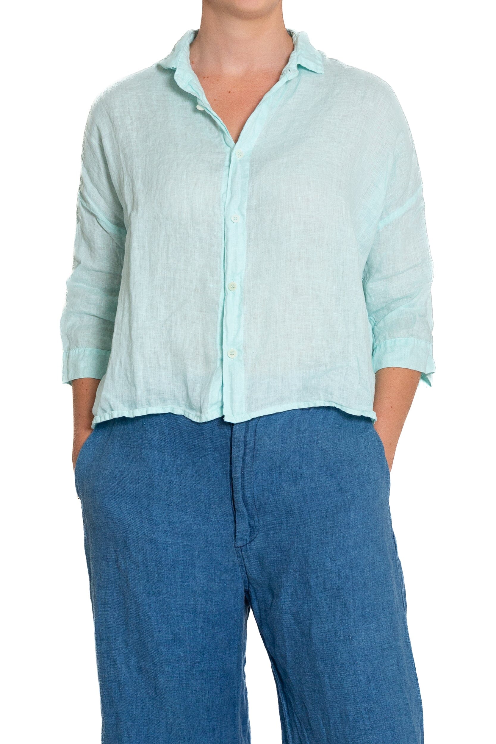 Rooney - Linen S10 - Linen Tops CP Shades aqua