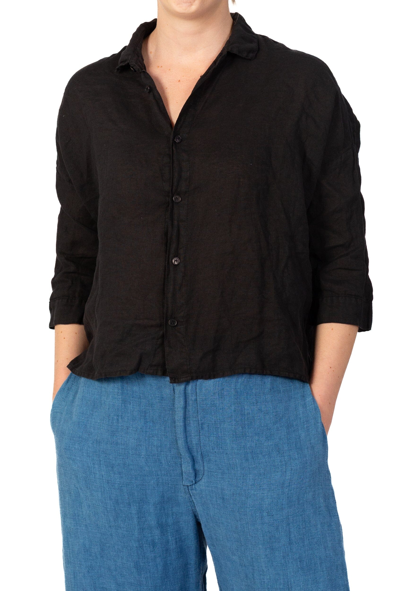 Rooney - Linen S10 - Linen Tops CP Shades black