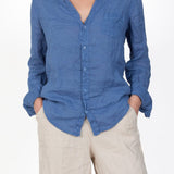 Sloane - Linen S10 - Linen Tops CP Shades boldest blue