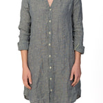 Tamsin - Chambray Linen S50 - Linen Dresses CP Shades pear 162
