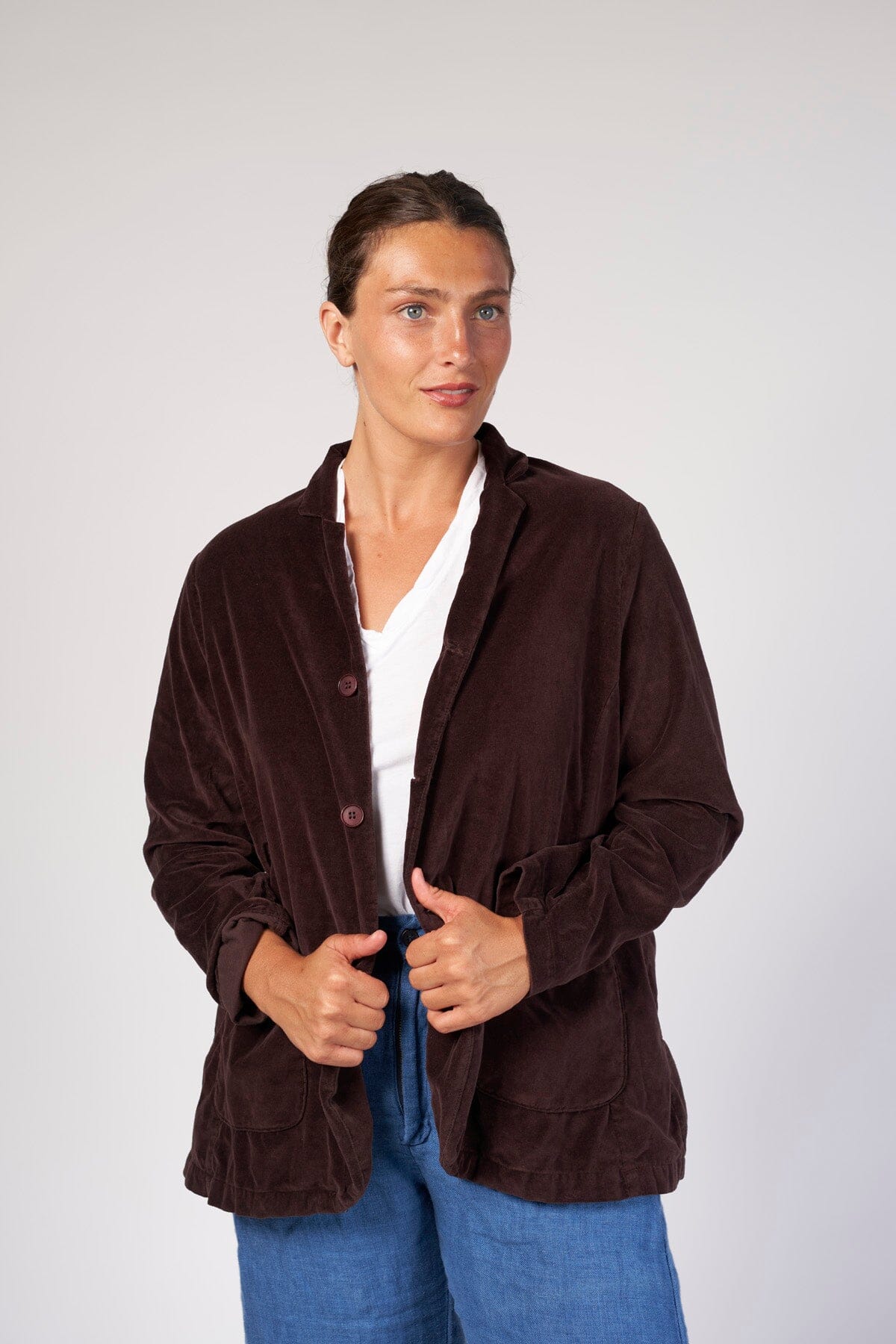 Tessa Jacket - Cotton Velvet A70 - Cotton Velvet CP Shades chocolate 4243