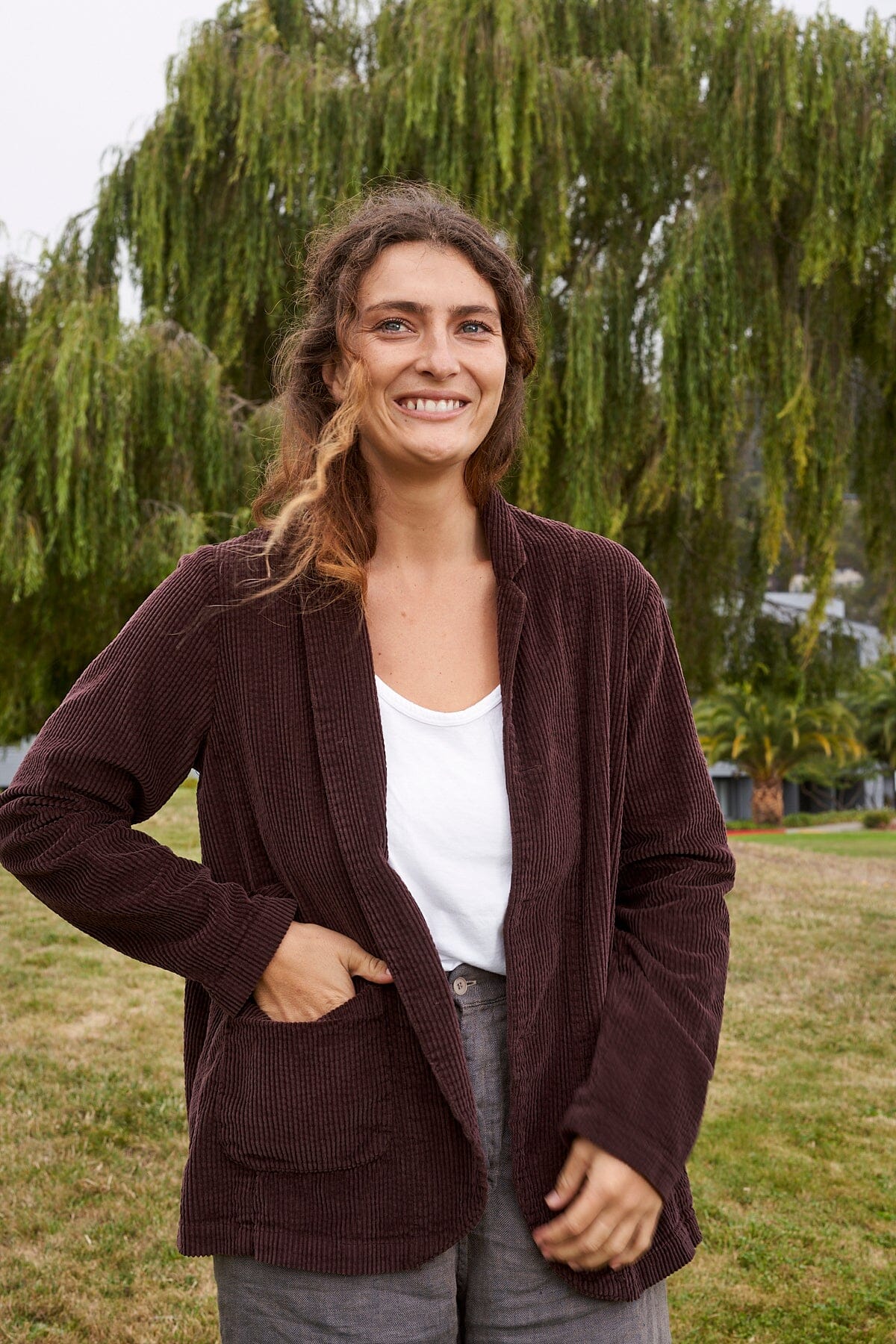 Tessa Jacket - Wide Wale Corduroy A40 - Wide Wale Cord CP Shades chocolate 123