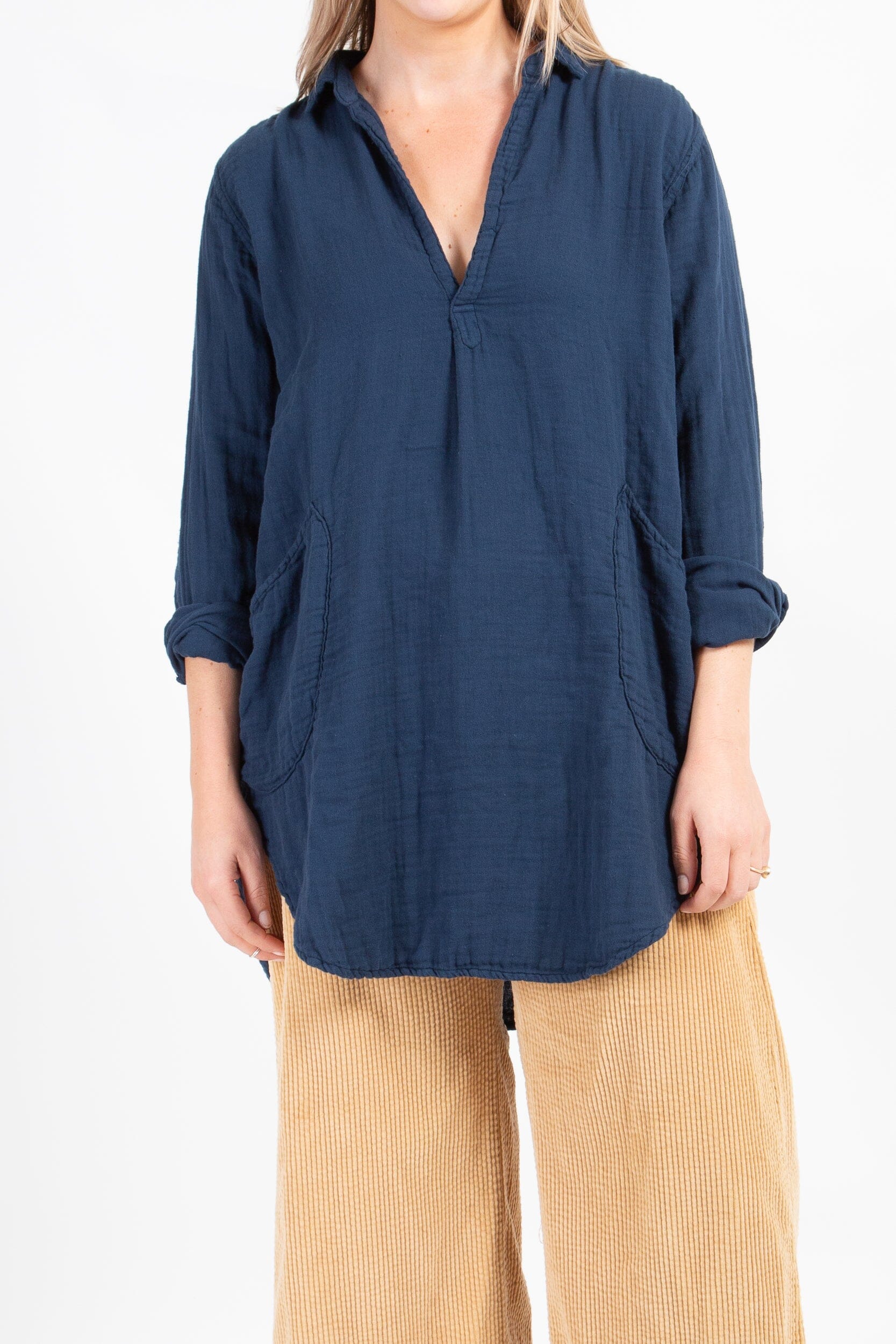 Teton - Double Cotton Gauze A20 - 034 CP Shades navy 034