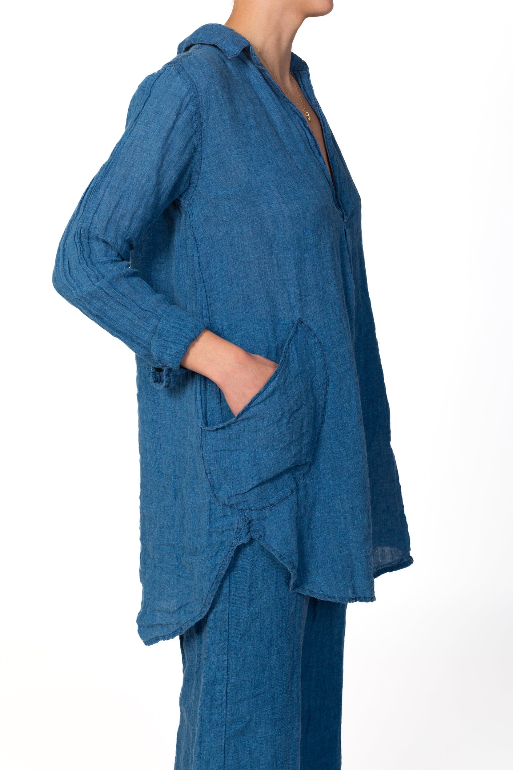 Teton - Lightweight Indigo Linen S40 - Indigo Linen CP Shades 
