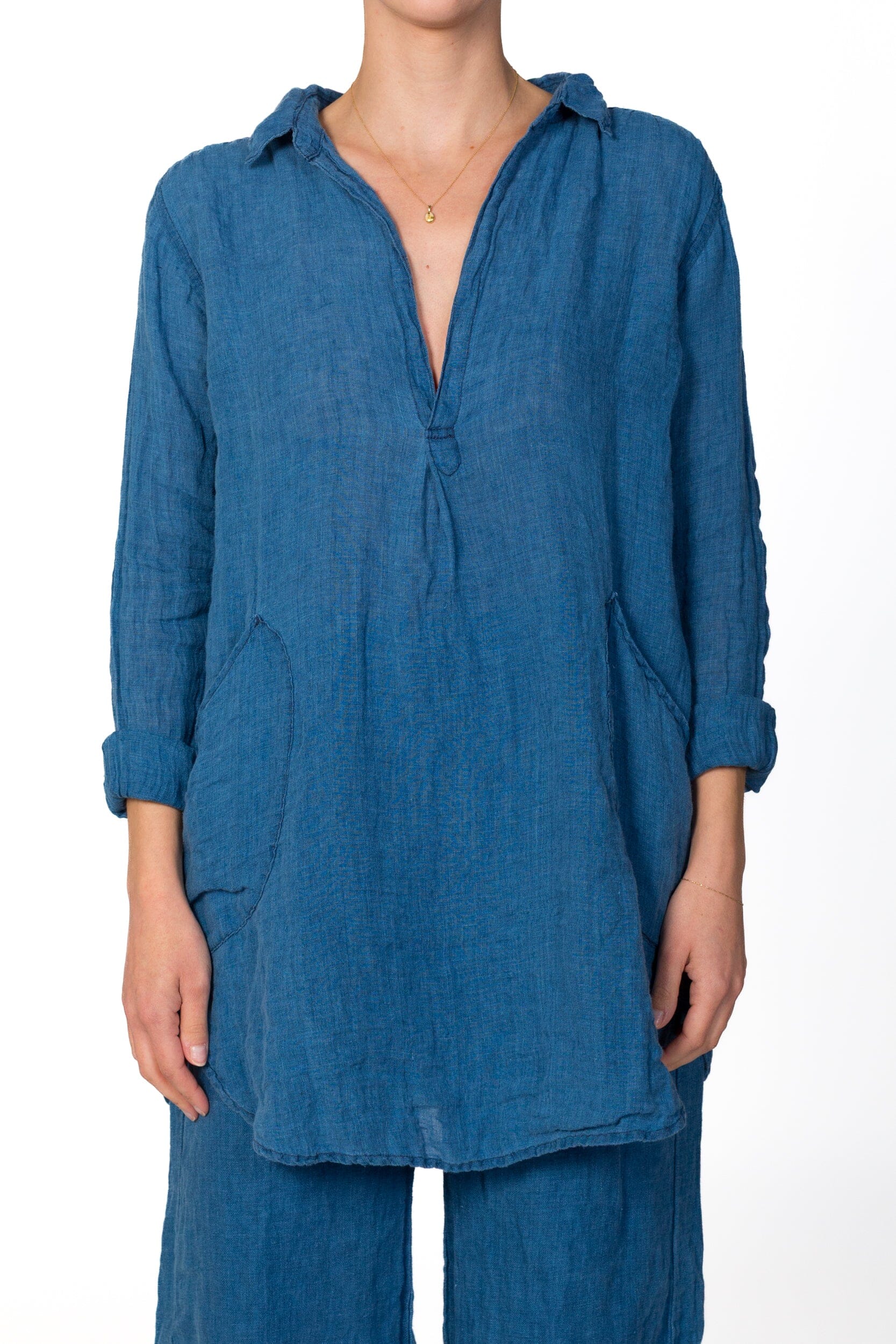 Teton - Lightweight Indigo Linen S40 - Indigo Linen CP Shades 