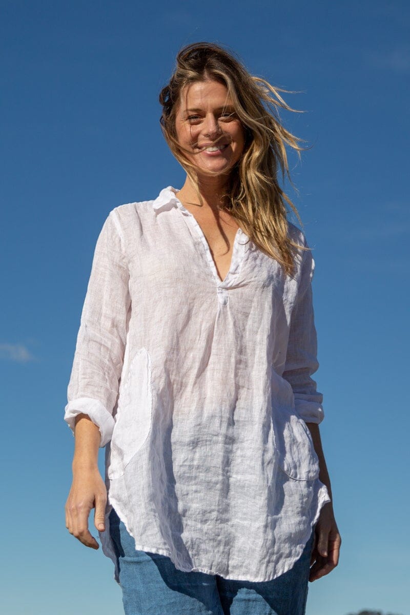 Teton - Linen S10 - White Linen Tops CP Shades white