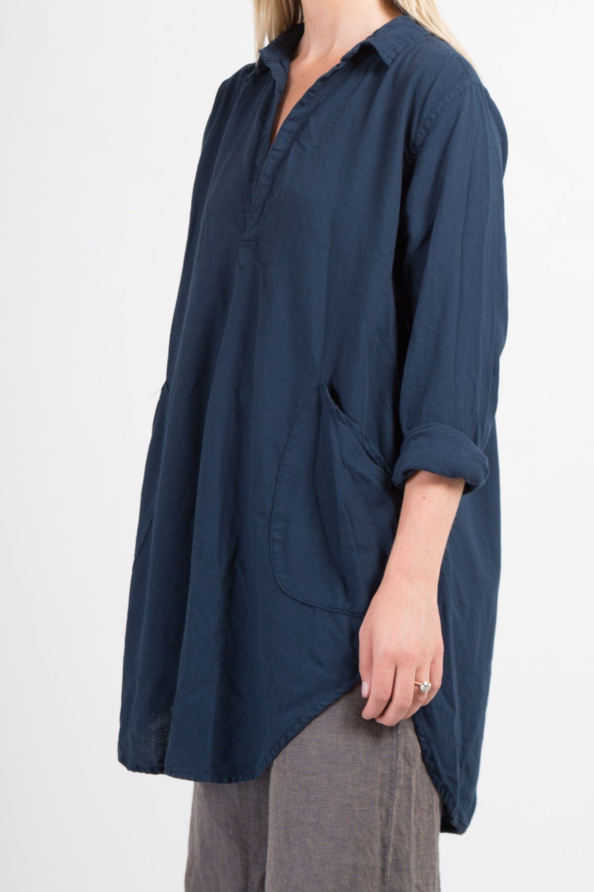 Teton - Textured Cotton A2 - Cottons CP Shades navy 4269