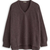 V-Neck Cashmere Sweater - Fall 24 A80 - Fall Cashmere CP Shades Mocha 6934M