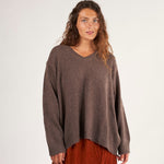 V-Neck Sweater A80 - Fall Cashmere CP Shades Mocha