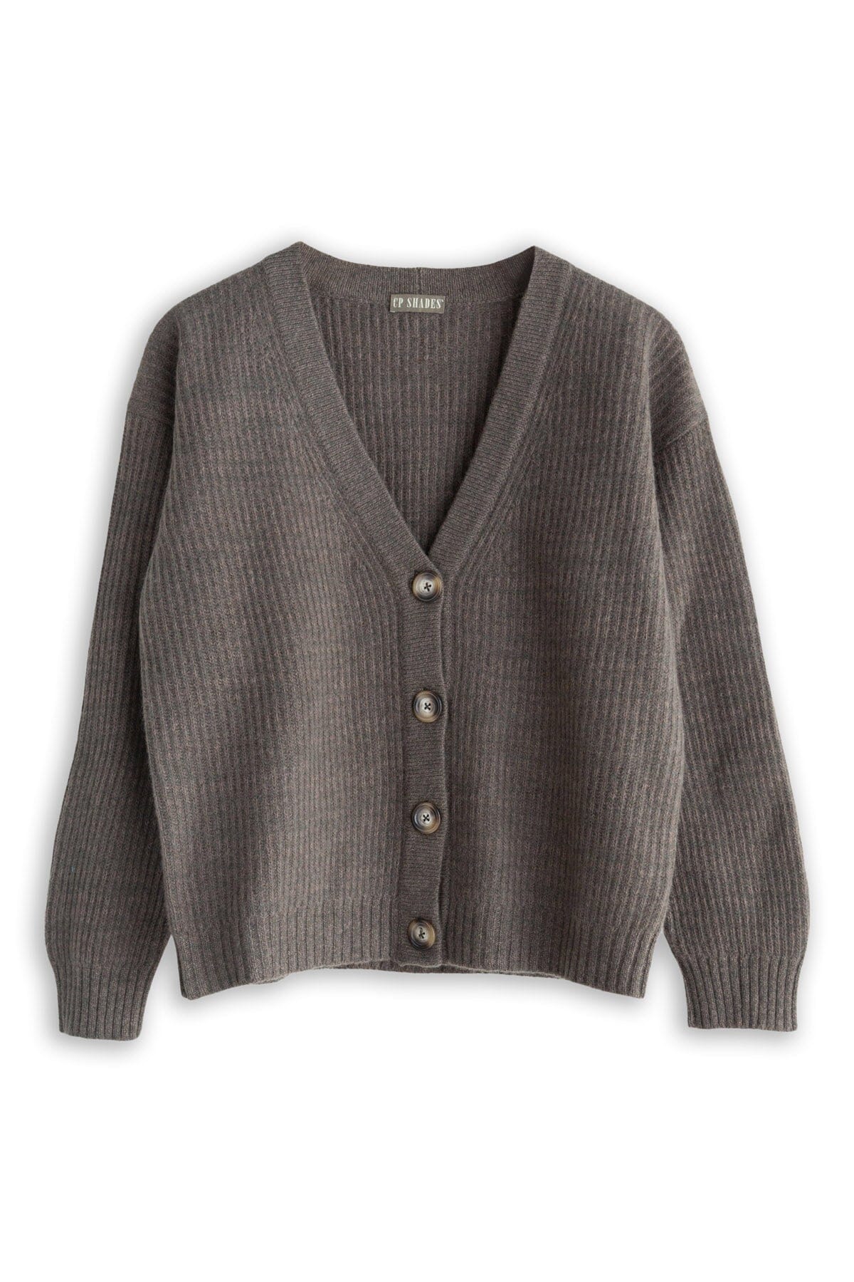 Vela Rib Cardigan Sweater - Fall 24 A80 - Fall Cashmere CP Shades Loden/Tone