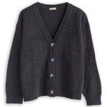 Vela Rib Cardigan Sweater - Fall 24 A80 - Fall Cashmere CP Shades Lemano/Nero