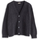 Vela Rib Cardigan Sweater - Fall 24 A80 - Fall Cashmere CP Shades Lemano/Nero