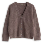 Vela Rib Cardigan Sweater - Fall 24 A80 - Fall Cashmere CP Shades Alabama/Marrone