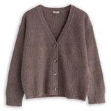 Vela Rib Cardigan Sweater - Fall 24 A80 - Fall Cashmere CP Shades Alabama/Marrone