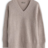 Vela Rib Deep V-Neck Sweater - Fall 24 A80 - Fall Cashmere CP Shades Volga/Michigan