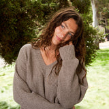 Vela Rib Deep V-Neck Sweater - Fall 24 A80 - Fall Cashmere CP Shades 