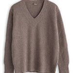 Vela Rib Deep V-Neck Sweater - Fall 24 A80 - Fall Cashmere CP Shades Alabama/Michigan