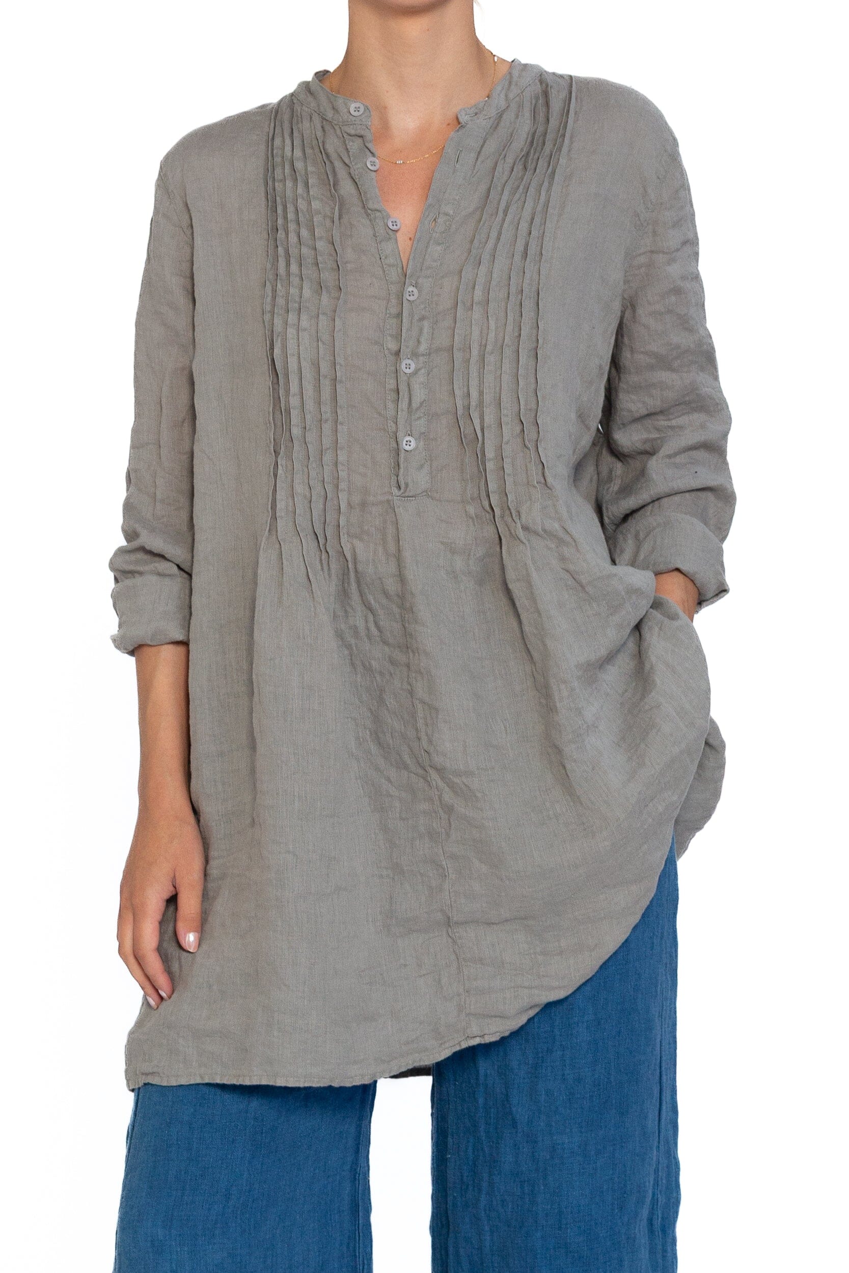 Yoko - Linen S10 - Linen Tops CP Shades pebble