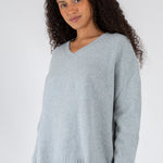 Cashmere Cross V-Neck Sweater A80 - Cashmere CP Shades 