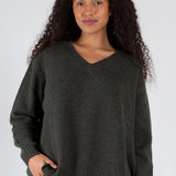 Cashmere Cross V-Neck Sweater A80 - Cashmere CP Shades 