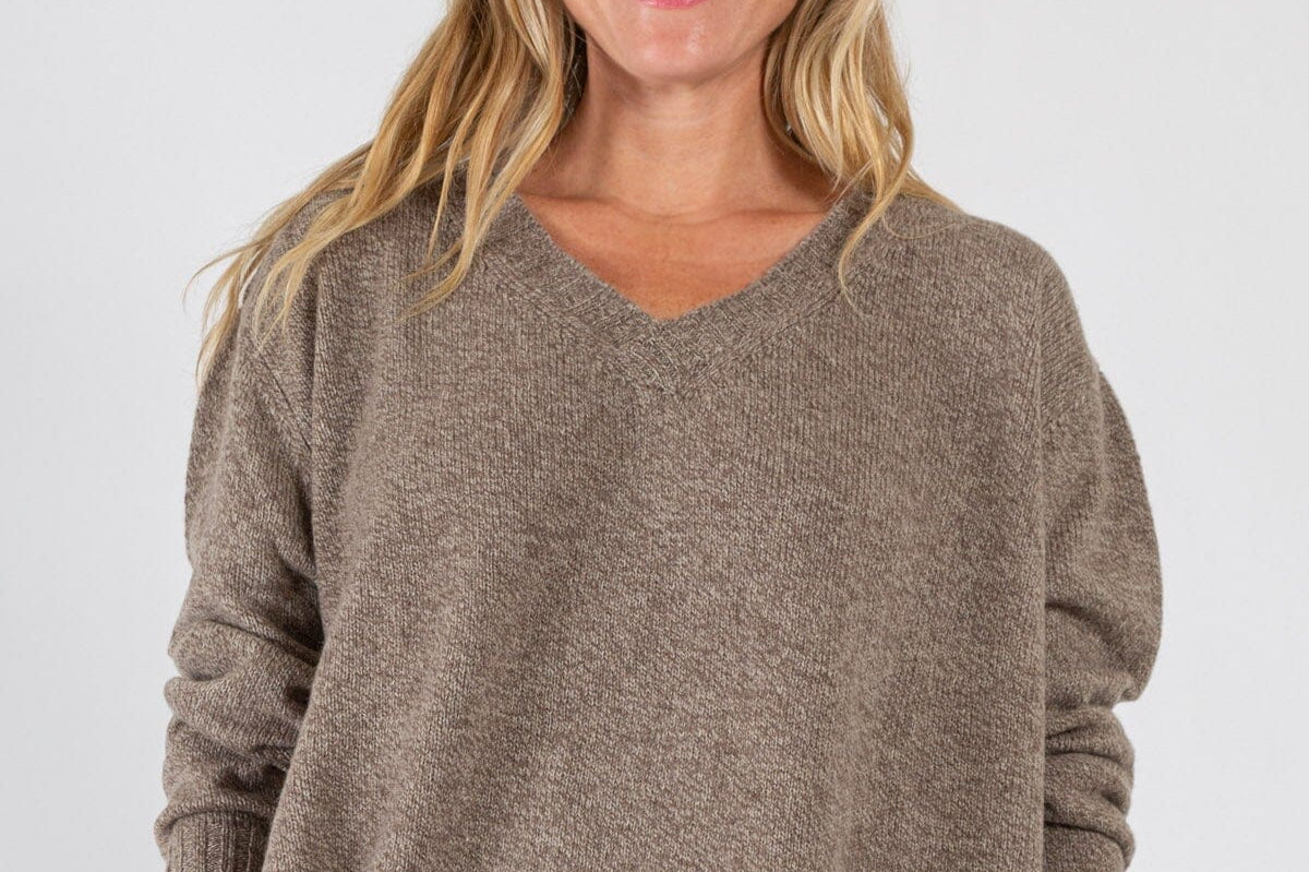 Cashmere Cross V-Neck Sweater A80 - Cashmere CP Shades 