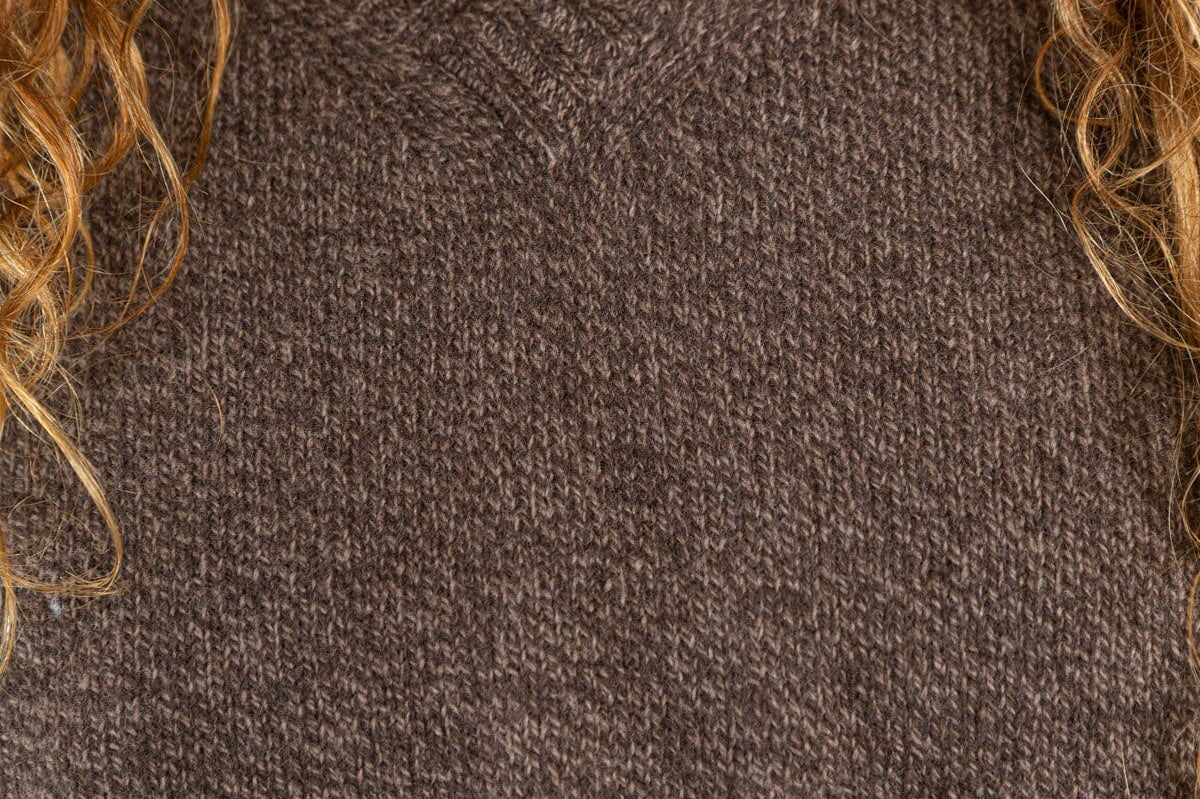 Cashmere Cross V-Neck Sweater A80 - Cashmere CP Shades M1365 - Marrone/Alabama