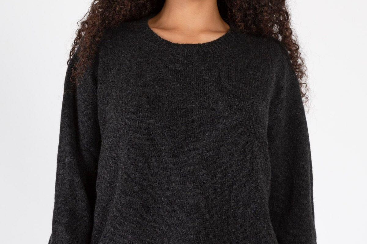 Crewneck Sweater A80 - Cashmere CP Shades almost black