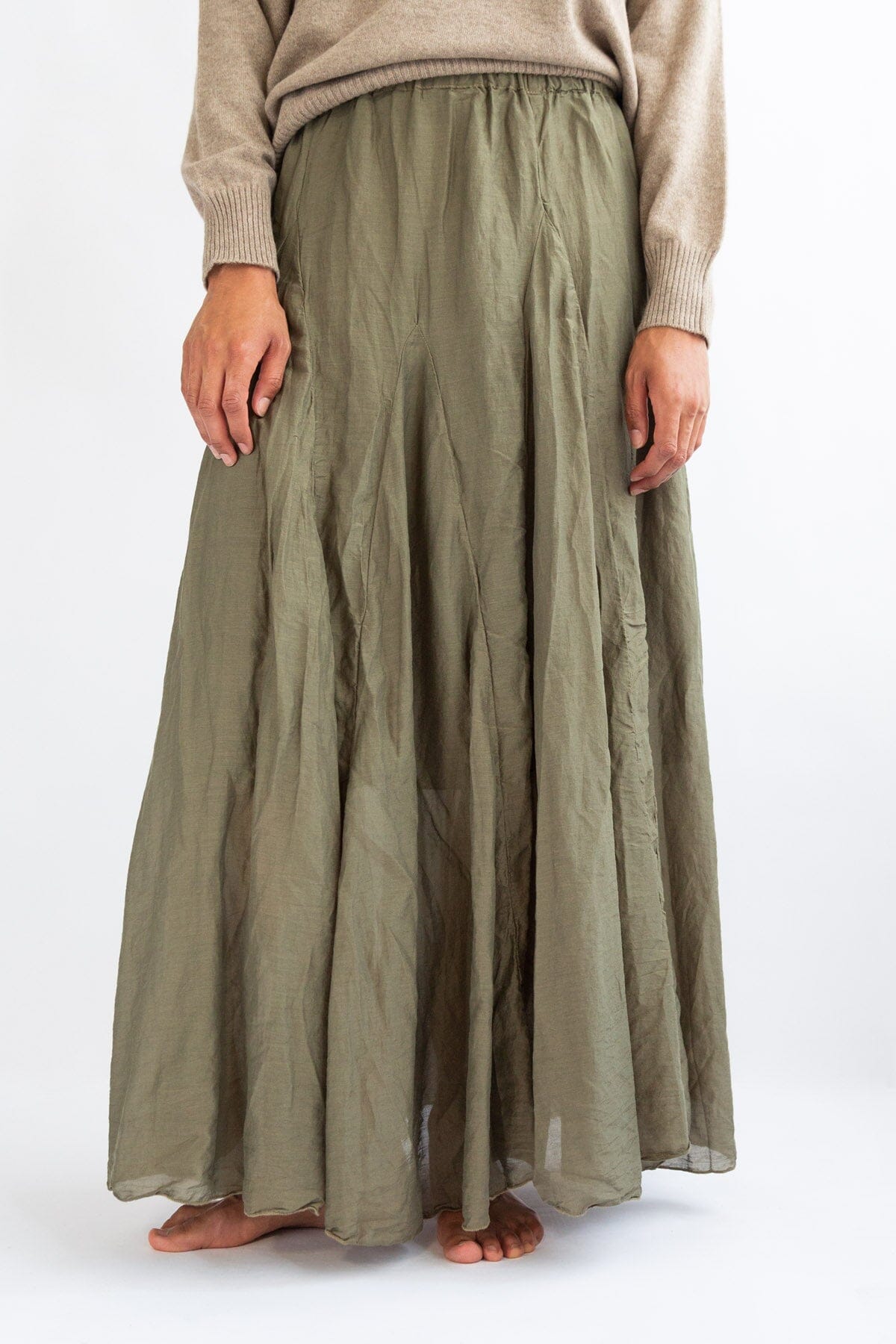 CP SHADES ronherman velours long skirt-