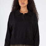 Polo Neck Sweater A80 - Cashmere CP Shades blackout