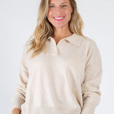 Polo Neck Sweater A80 - Cashmere CP Shades avena