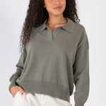 Polo Neck Sweater A80 - Cashmere CP Shades greystroke