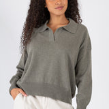 Polo Neck Sweater A80 - Cashmere CP Shades greystroke